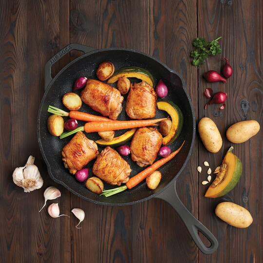 The Rock® by Starfrit® 12" Cast Iron Skillet